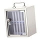 thumbnail image 2 of Organizador de almacenamiento para teléfono con asa y caja de almacenamiento de acero inoxidable con cerradura. 12 ranuras, 2 of 9