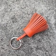 thumbnail image 3 of Keychain Decorative Keyring Leather Pendant Tassel Handmade Handicraft Girl Gift Key Chain Hanging Decoration Holder Purse Wallet Orange, 3 of 6