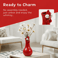 thumbnail image 6 of Handcrafted Resin Long Neck Chicken Vase, Colorful Cartoon Rooster Sculpture, 2-in-1 Flower Vase & Desk Decor, Lightweight Novelty Home Accent(Red), 6 of 8