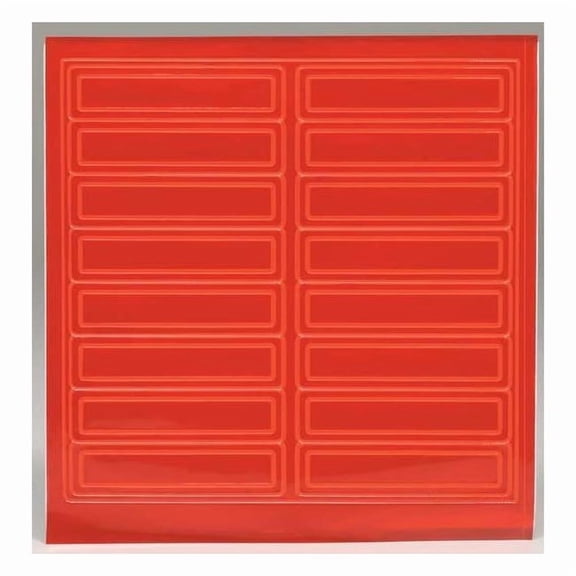 Accuform Hard Hat Label, 1 In. H, 4 In. W, PK16, Legend Style: Blank LHR104RD