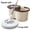 Khaki, variant on Set of Mop And Bucket, Featuring a 360° Mop And Bucket System, Complete with 4 Microfiber Mop Replacement Heads And a 61-Inch Extendable Rod, Ideal for Cleaning for home Floors, Boats, And More