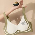 thumbnail image 3 of Bocqde Seamless Sport Bras for Women Plus Size Stretch Breathable Wire-Free Gathering Push Up Yoga Bra Rhinestones Soft Support Full Coverage Bra with Adjustable Strap, M-4XL, 3 of 5