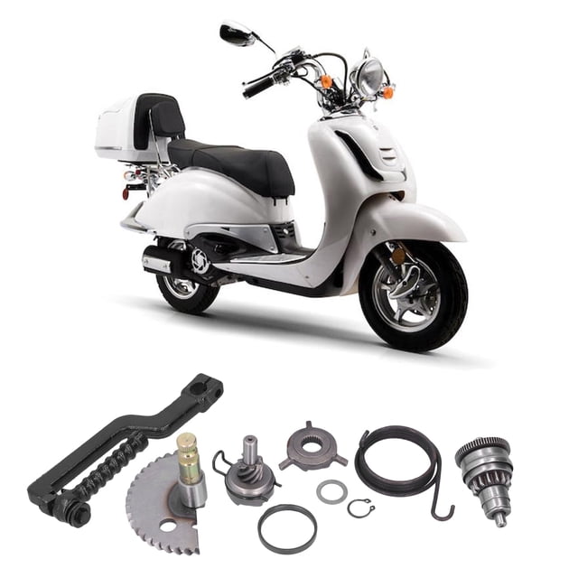 Kick Start Gear, High Strength Wear Resistant Kick Start Lever Wide Application for Moped for Scooter Replacement for GY6 49CC 50CC 139QMB P139QMB Engine