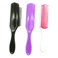 thumbnail image 3 of 9-Rows Detangling Hair Brush Detangler Hairbrush Scalp Massager Styling Comb, 3 of 10