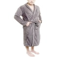 thumbnail image 1 of Fashion Mens Solid Color Fleece Robe  Shawl Collar Bathrobe 4 Size M L XL XXL, 1 of 6