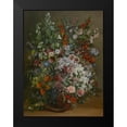 thumbnail image 2 of Courbet, Gustave 19x24 Black Modern Framed Museum Art Print Titled - Bouquet of Flowers in a Vase, 2 of 5