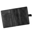 thumbnail image 3 of Funda para pasaporte de piel sintética, multifuncional, de gran capacidad, portátil, para viajes de negocios y viajes, color negro, 3 of 8