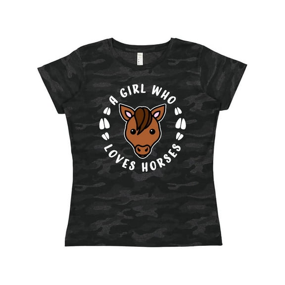 Inktastic A Girl Who Loves Horses Women's T-Shirt