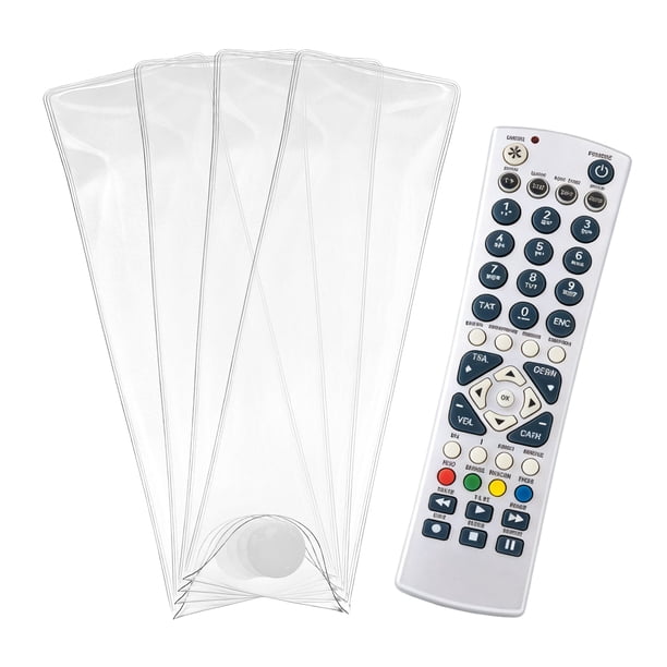 Uxcell 4Pcs Funda Protectora para Control Remoto (8" x 2.4") Funda Transparente Impermeable Flexible para Controlador Universal de TV para Aire Acondicionado Televisión