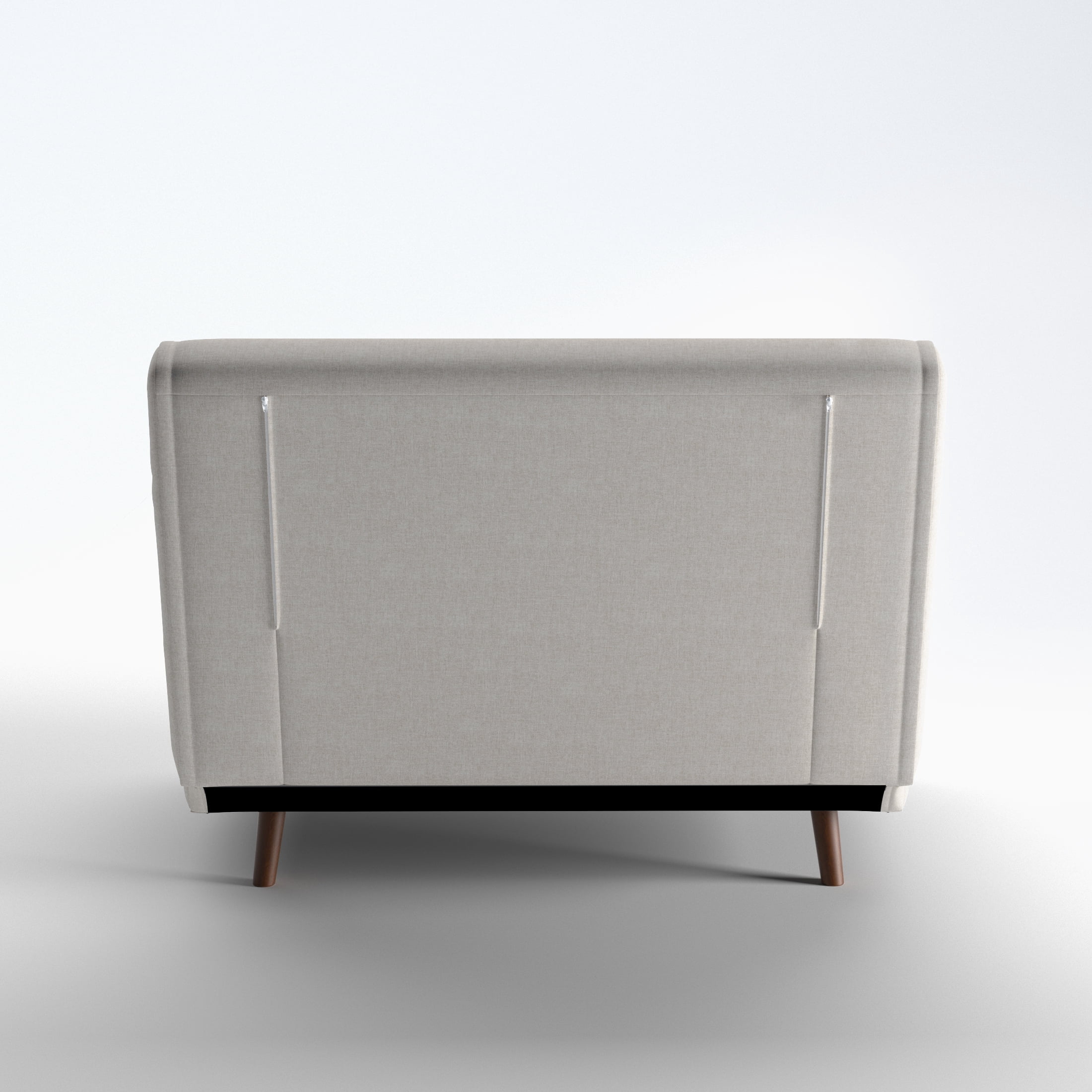 A&D Home Haru 40" Convertible Futon Chair, Linen Beige