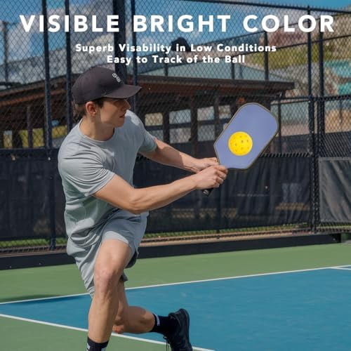 WLIKKS Pickleball Balls 20Pack|40Pack, 40 Holes USAPA Approved Pickleball Balls with Mesh Bag, Perfectly Balanced, High Bounce True Flight, Outdoor Pickleball Balls for Tournament Play