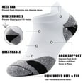 thumbnail image 4 of LWFBDTK Men’s Low Cut Ankle Socks, Breathable Cushioned Athletic Socks, 6 Pack, Fits Shoe Size 3.5-7, White, 4 of 6