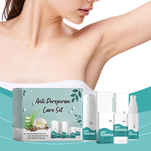 Desodorante en gel para axilas, desodorante en spray, desodorante en barra, set de larga duración, transparente, acción de larga duración, 80 ml, gel A