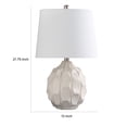 thumbnail image 5 of Benjara 22" Table Lamp- Cream Round Cascading Ceramic Design Urn- Brushed Metal, 5 of 6