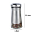 thumbnail image 2 of Juego de botellas de condimento en polvo con orificio invertido ajustable - Botella de vidrio de acero inoxidable, 2 of 6