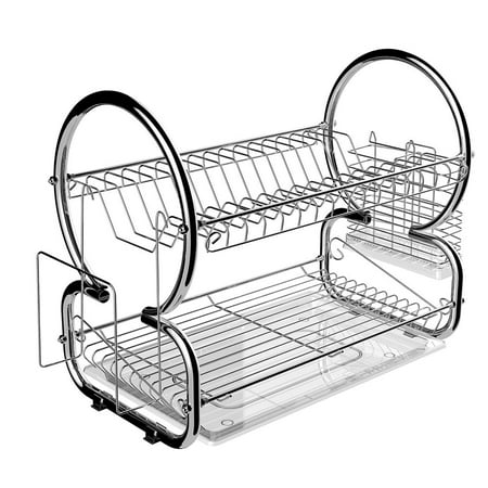 Kitchen Dish Rack Cup Drying Holder Stainless Steel Sink