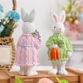thumbnail image 3 of Easter Bunny Resin Figurine Desktop Ornament Home Sculpture For Festival Celebration, 3 of 6