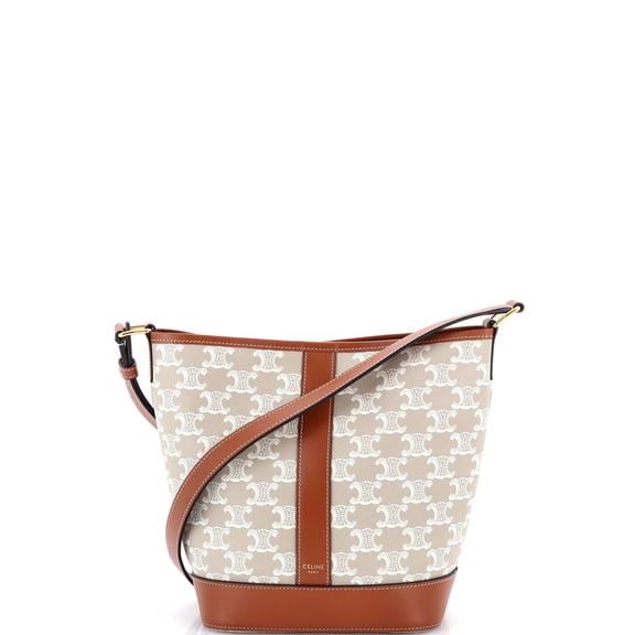 Pre-Owned Bucket Bag Triomphe Coated Canvas Small By Rebag