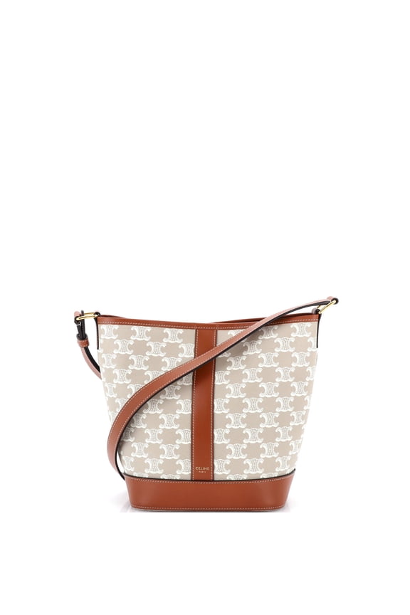 Pre-Owned Bucket Bag Triomphe Coated Canvas Small By Rebag