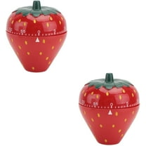 2 Clock Strawberry Timer Mechanical Kitchen Timer Child 8x7cm