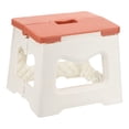 thumbnail image 1 of Uxcell 8" Folding Step Stool for Adults 165 lbs Capacity Non-Slip Step Stool with Handle, Red Small Stepping Stool, 1 of 7