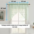 thumbnail image 2 of THD Joelle Floral Rod Pocket Lace Short Cafe Swags for Small Windows - 28 x 36 Inch Length (Seafoam Green Swags, Set of 2), 2 of 6