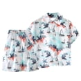 thumbnail image 2 of Summer Boys Beach Flower Shirt Printed Shorts Two Piece Sets Loose Children's Boy Casual Short-sleeved Shirt Suits, 2 of 4
