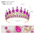 thumbnail image 1 of Bijoux de Mariage Haut de Gamme Luxe Léger Strass Rétro Demi-Cercle Couronne de Reine Accessoires pour Cheveux de Robe de Mariée Bijoux de Mariée, 1 of 7