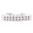 thumbnail image 5 of Dog, Puppy  Pet Fashion Collar, "Pearl and Purple Crystal Rimsets Sprinkles", 5 of 9