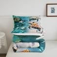 thumbnail image 5 of Erosebridal Coastal Sea Turtle Bedding Sets Queen with Comforter, Summer Beach Duvet Insert, Tropical Ocean Home Decor Ultra Soft 3pcs, 5 of 8