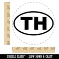 thumbnail image 2 of Thailand TH Self-Inking Rubber Stamp Ink Stamper - Black Ink - Large 1-1/2 Inch, 2 of 7
