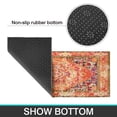 thumbnail image 7 of 2 Piece Bohemian Farmhouse Orange Vintage Rug Kitchen Rug Set, Decor Kitchen Rugs, Absorbent Non-Slip Washable Floor Mats, Home Indoor Runner Rugs 17"x47"+17"x30", 7 of 7