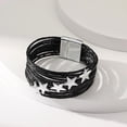 thumbnail image 5 of YYKihy Girl Leather Cuff Bracelet Set Multilayer Wrap Bracelet Star Bracelet Clasp Bracelet For Women, 5 of 7