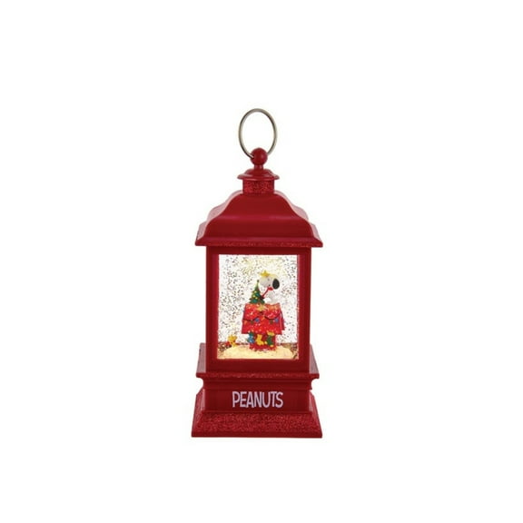 Kurt Adler Musical Lantern Peanuts Christmas Decoration, Snoopy, 9"