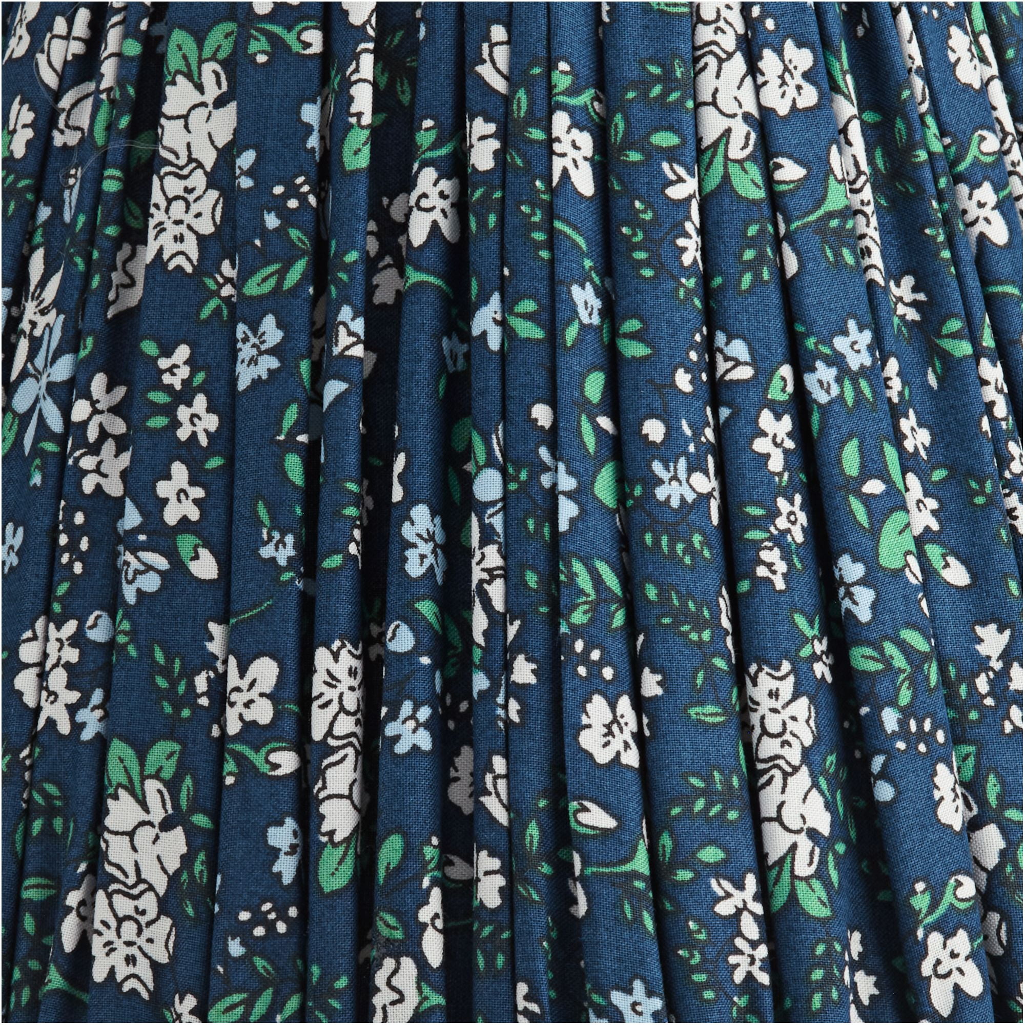 Springcrest 3 1/2" Top x 6" Bottom x 5" High x 5" Slant Print Lamp Shade Replacement Set of 4 Navy Blue Floral Clip On Candelabra