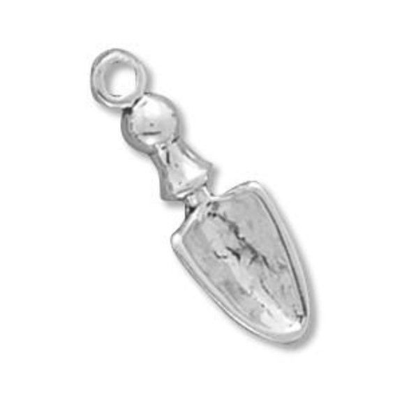 .925 Sterling Silver Oxidized Hand Trowel Charm