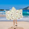 thumbnail image 2 of Yayeee Kids Hooded Towel with Hand Pockets Beach Soft Absorbent Bath Wrap 50 x 23.5 inch, Purple Birds Teapots, 2 of 5