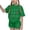 Green, variant on CYRBOKO Outfit Sets for Girls, Short Sleeve Party Elastic Waist 2-piece Graphic Tees with Shorts White Size 10-12 T