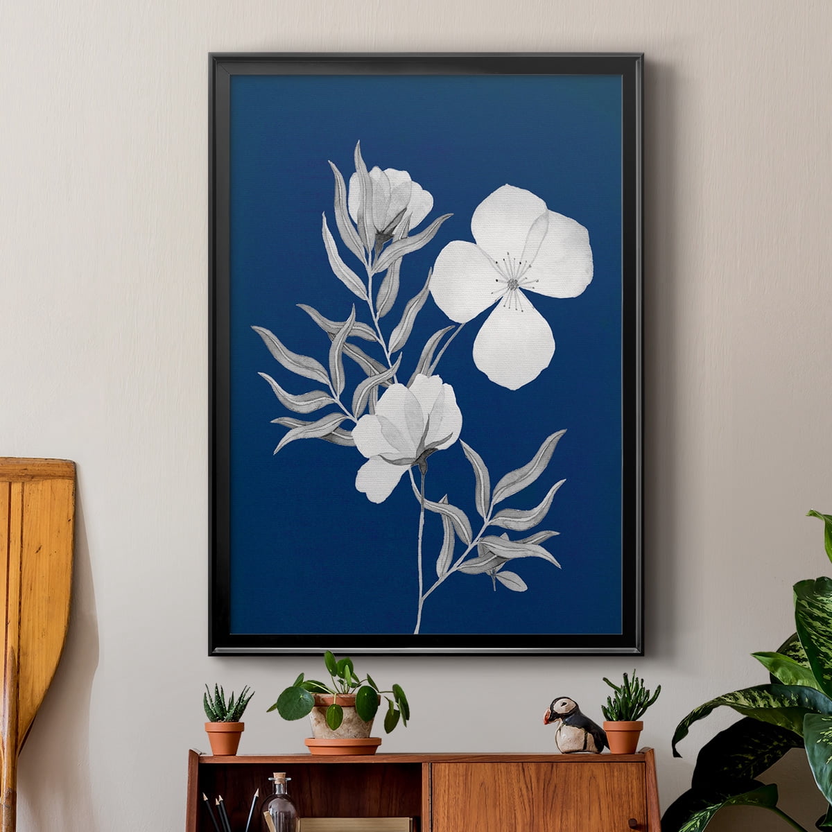 Indigo Sketch II Premium Framed Print - Ready to Hang