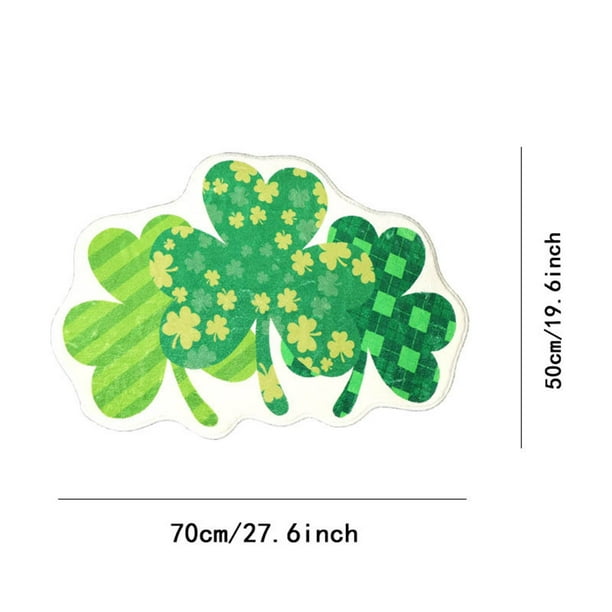 Tapetes decorativos para el Día de San Patricio, antideslizantes, lavables, absorbentes, para baño, dormitorio, sala de estar, suaves y con mechones, para decoración de baño.
