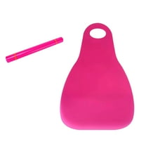 Tunhigl Portable Extra Thick Roll-Up Plastic Snow Sled for Adults - Perfect for Skiing, Grass, Sand & Ice Skating Pink