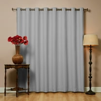 Quality Home Wide Basic Bronze Grommet Blackout Curtain - Grey - 100"W X 108"L (Single Panel)