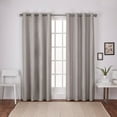 thumbnail image 2 of Exclusive Home Curtains 2 Pack London Textured Linen Thermal Grommet Top Curtain Panels, 2 of 11