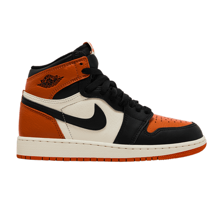 Big Kid's Jordan 1 Retro High OG Black/Black-Sail-Starfish (FD1437 008) - 5