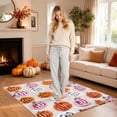 thumbnail image 4 of Halloween Rug, Fall Bathroom Decor, Halloween Pumpkin Decorations, Plush Pink and White Rug, 24X36 Inch Fuzzy Pumpkin Printed Bathroom Floor Mat, Cozy Shaggy Carpet for Bathroom,, 4 of 6