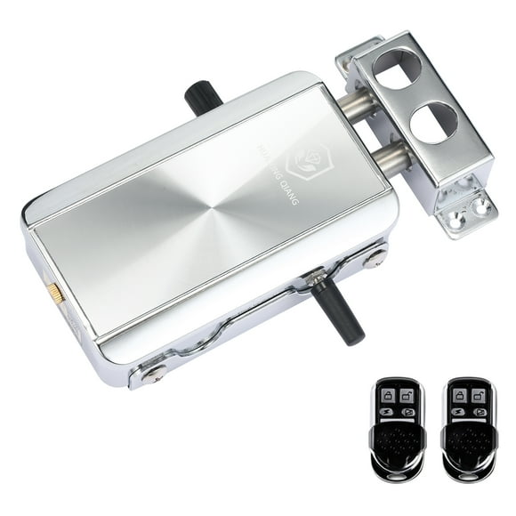 cerradura de puerta inteligente,Bloqueo de Sensor de Control Remoto de Cerradura de Puerta Antirrobo Invisible Inteligente Sin Llave Tomshoo con 2 mandos a distancia
