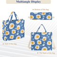 thumbnail image 6 of FORMRS Womens Corduroy Tote Bag Crossbody Shoulder Handbag with Pocket, Cute Fried Eggs, 6 of 7
