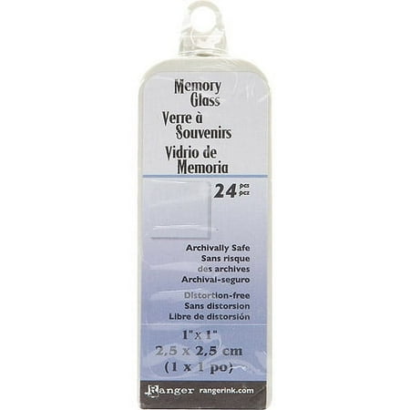 Ranger Inkssentials Memory Glass, Frosted, 1" Square, 24/Pkg