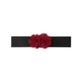 thumbnail image 1 of Cinturón Elástico Ancho para Mujeres INSPIRE CHIC, Corsé Estirable de Doble Flor Grande, Elegante y Casual para Vestido 68x6cm/26.8x2.4 pulgadas (LxA) Burdeos, 1 of 6