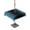 Sky Blue Black, variant on Outdoor Table Cloth with Umbrella Hole and Zipper, Blue Black Ombre Waterproof Round Tablecloth 60 Inch, Modern Gradient Abstract Art Washable Table Cover for Outside Party Patio Picnic